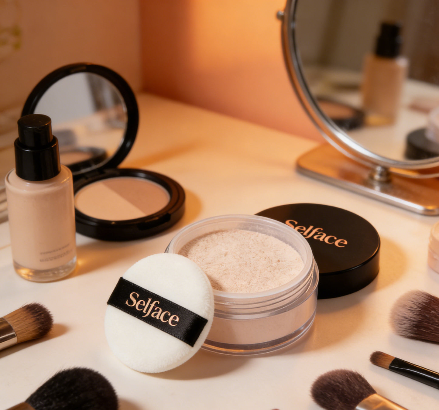 Selface Oil-Control Loose Face Powder, Lightweight Setting Powder, Long-Lasting Matte Finish Loose face powder
