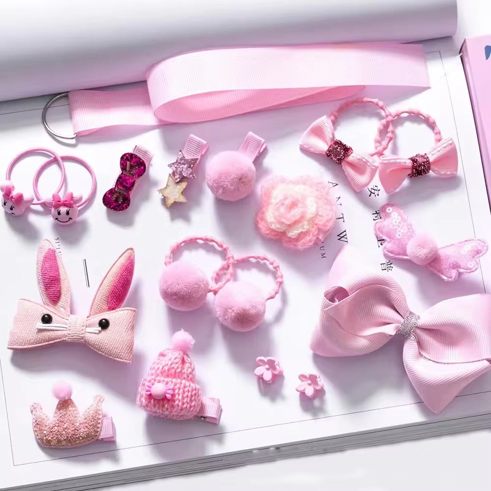 RINGBABY Hair clamps,Baby Girl's Hair Clips Cute Hair Bows Baby Elastic Hair Ties Hair Accessories Ponytail Holder Hairpins Set For Baby Girls Teens Toddlers, Assorted styles