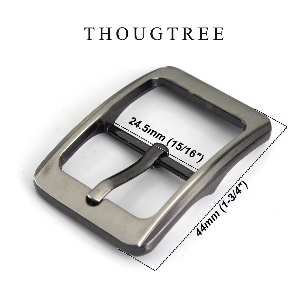 THOUGTREE Belt buckles,Ladies Belt & Accessories 25mm Metal Tri-glide Buckle for Leather Center Bar Women's Belt Buckle 25mm Pin Belt Buckle