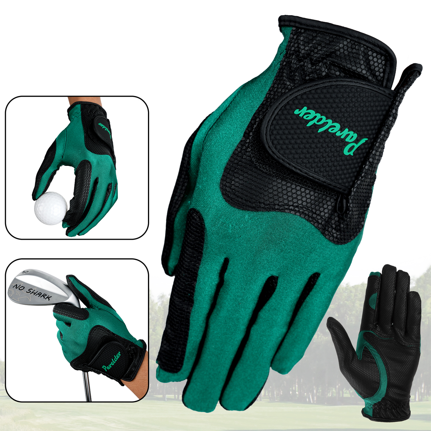 Parelder Golf gloves Golf Gloves Microfiber Synthetic Gloves for Left Hand Right Hand Golf Gloves Extra