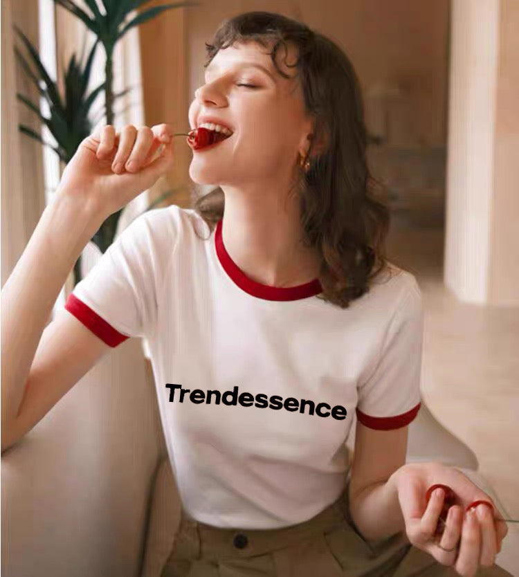 Trendessence Tee-shirts Round-Neck Tee Short Sleeve Graphic Casual T Shirt Summer Tee Tops