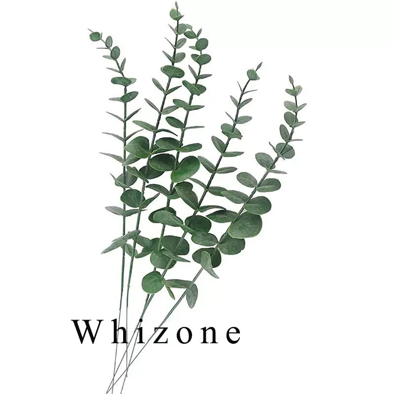 Whizone Artificial plants, other than Christmas trees Artificial Eucalyptus Leaves Stems Bulk, Fake Greenery Plant Floral Stems for Fake Silk Flower Arrangements Centerpieces Bouquet Vase Filler Decoration