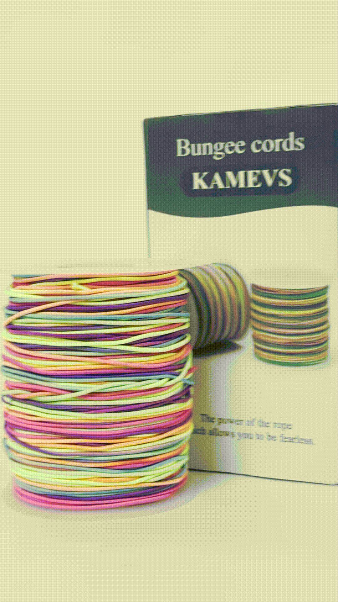 KAMEVS Bungee cords Elastic String for Bracelets, 1mm x 330 Feet Sturdy Rainbow Elastic Cord for Jewelry Making, Necklaces, Beading and Crafts