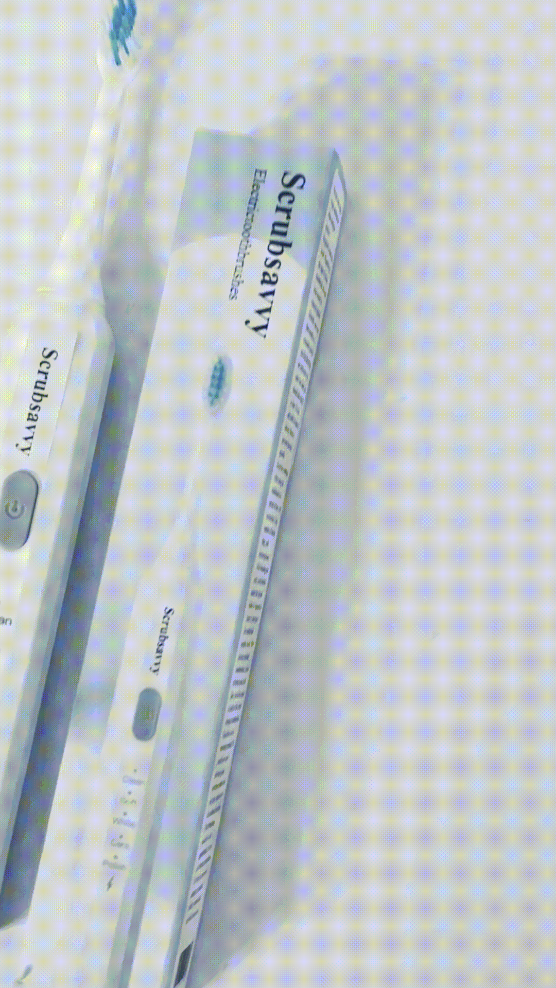 Scrubsavvy Electric toothbrushes Toothbrush w/ 5 Brushing Modes, 2min. auto-Timer, 30sec. Quad-Reminder and Long-Lasting, Extended Charge Battery (White)