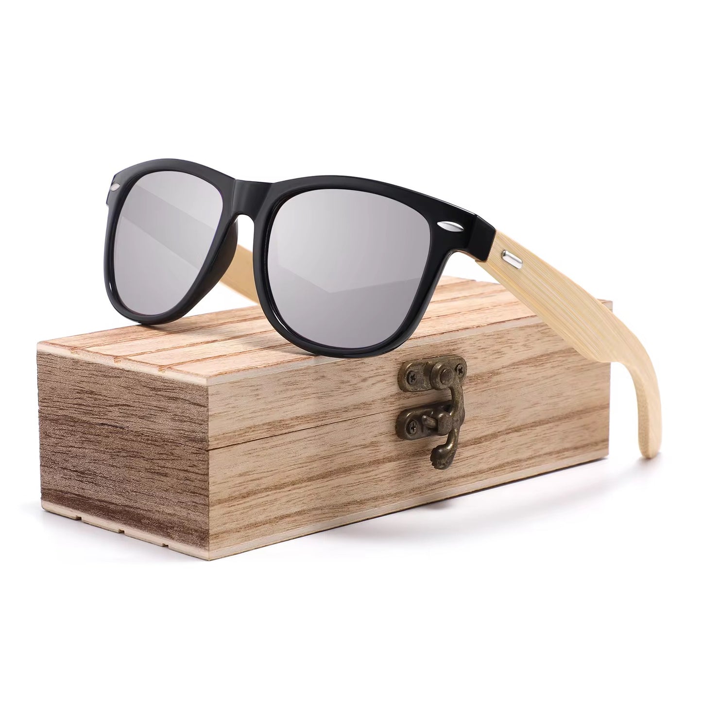 FREELEPHANT Eyeglasses Wooden polycarbonate Sunglasses for men and women polarized light UVA protection wooden foot pattern carved sunglasses, Lightweight Blue Light Blocking Glasses Frame with Anti Glare Eye Protection