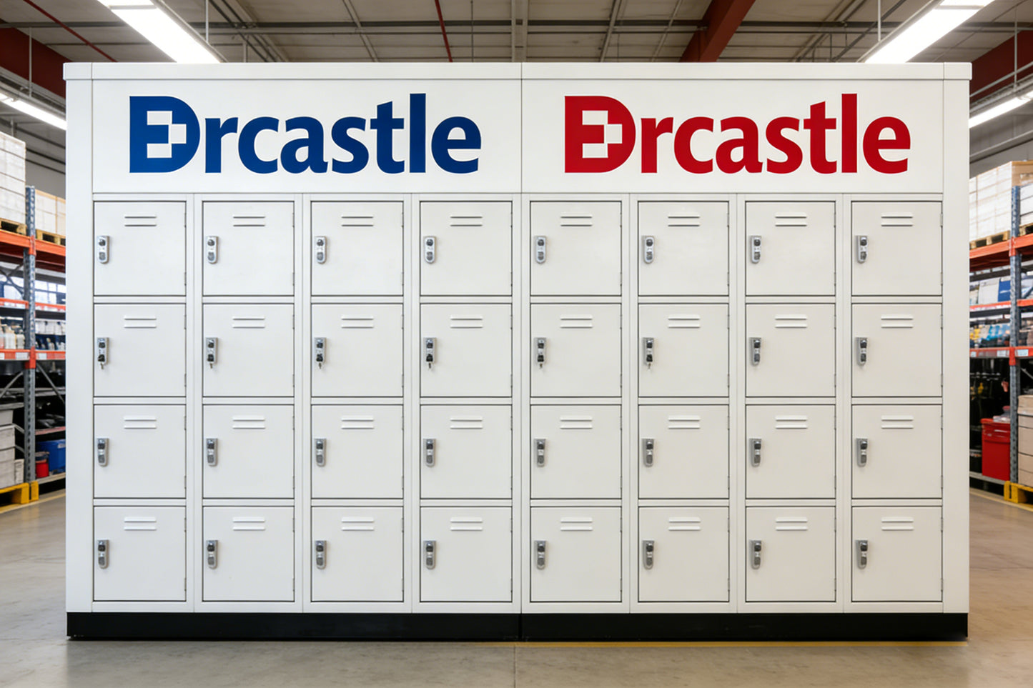 Drcastle Heavy-Duty Steel Lockers, Multi-Door Lockable Storage Cabinet, Industrial-Grade Metal Lockers for Warehouse, Office, Gym, Staff Dormitory, Thickened Plate & Anti-Tip Design