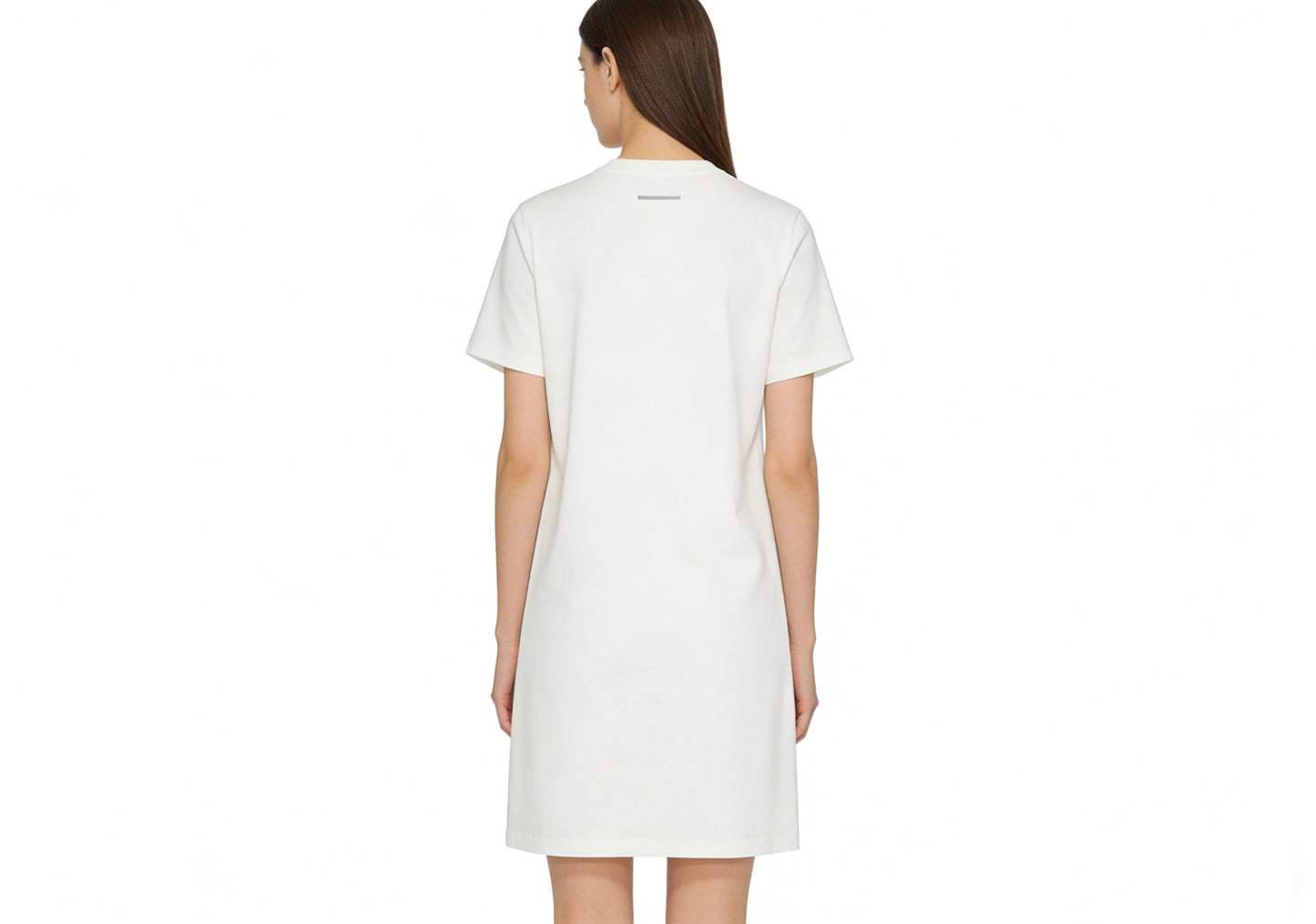 FLICK RUSH Women's Casual T-Shirt Dress, Loose Crew Neck Short Sleeve Dress, Trendy Printed Lazy Dress