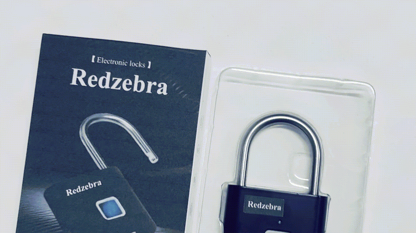 Redzebra Electronic locks Intelligent Fingerprint Password Lock Durable Keyless Suitcase and Cabinet Lock Black Fingerprint Capacity for Luggage and Outdoor Use