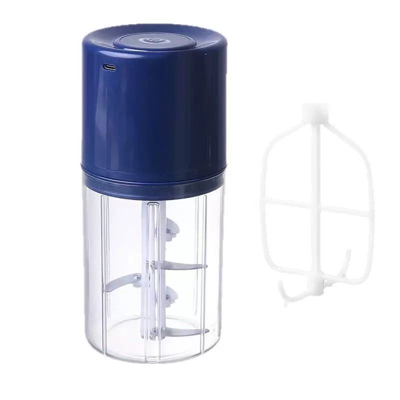 Blackinght Electric food processors,Clear Container with Blue Lid, Compact Size,Fully automatic multi-functional small kitchen blender