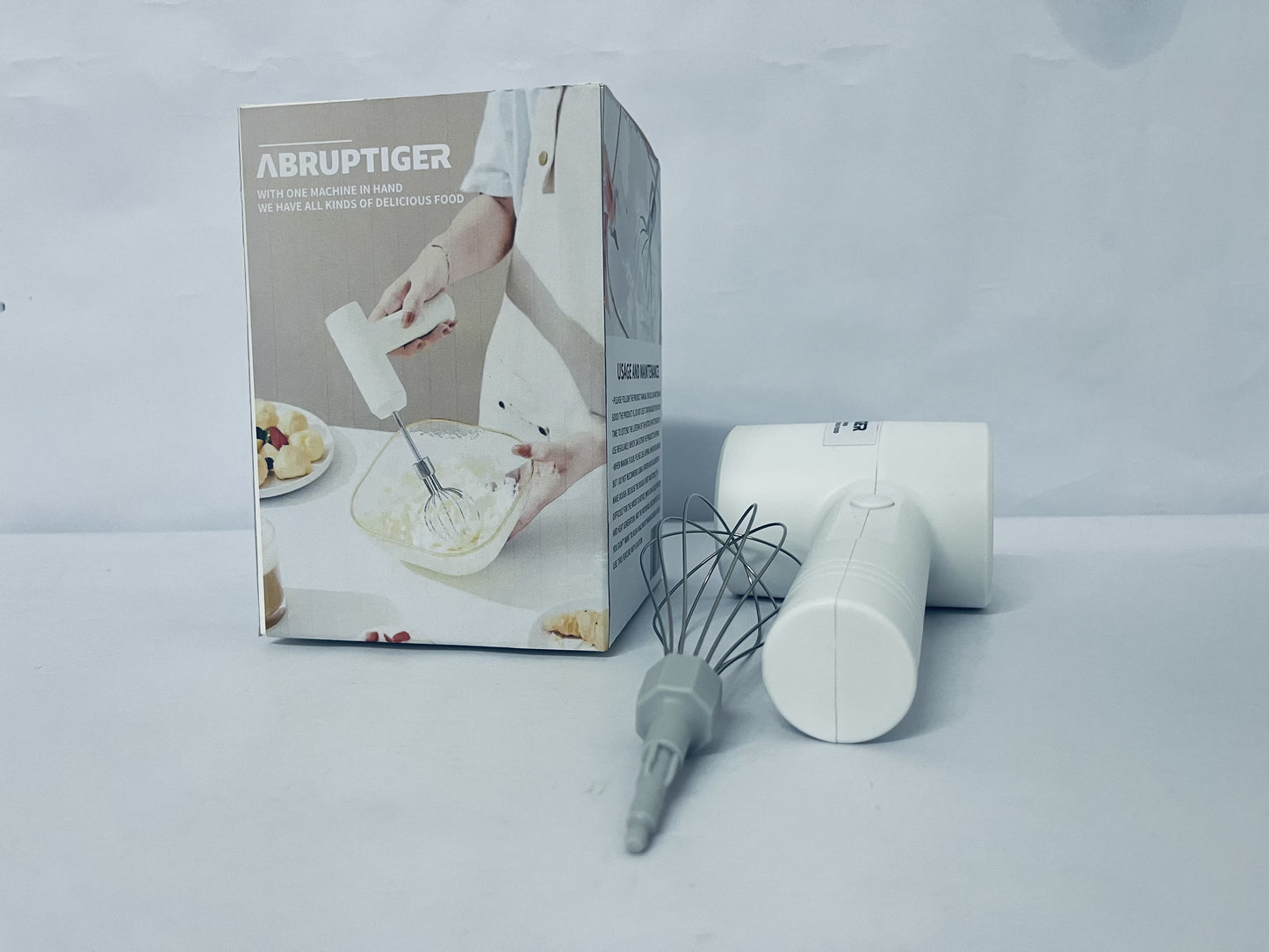 ABRUPTIGER Electric egg beaters Electric Egg Mixer High Power Handheld Frother for Milk Baking Sleek Design Control Stainless Steel Essential Kitchen Gadget