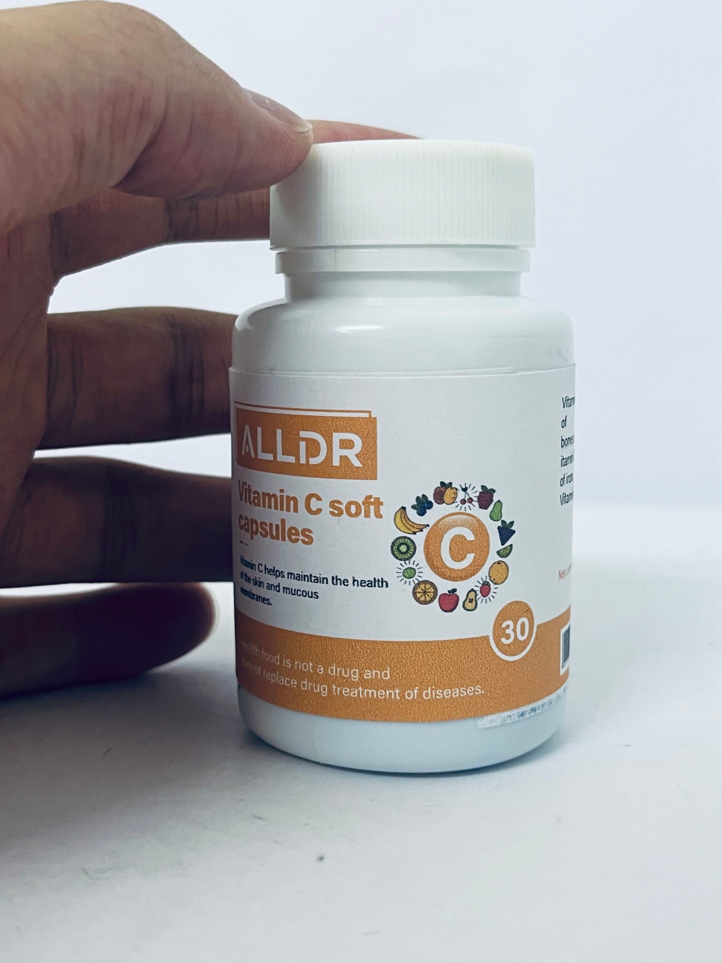 ALLDR Vitamin C Soft Capsules, 30 Counts, Support Skin & Mucous Membranes Health, High-Efficiency VC Supplement, Antioxidant, Immune Boost