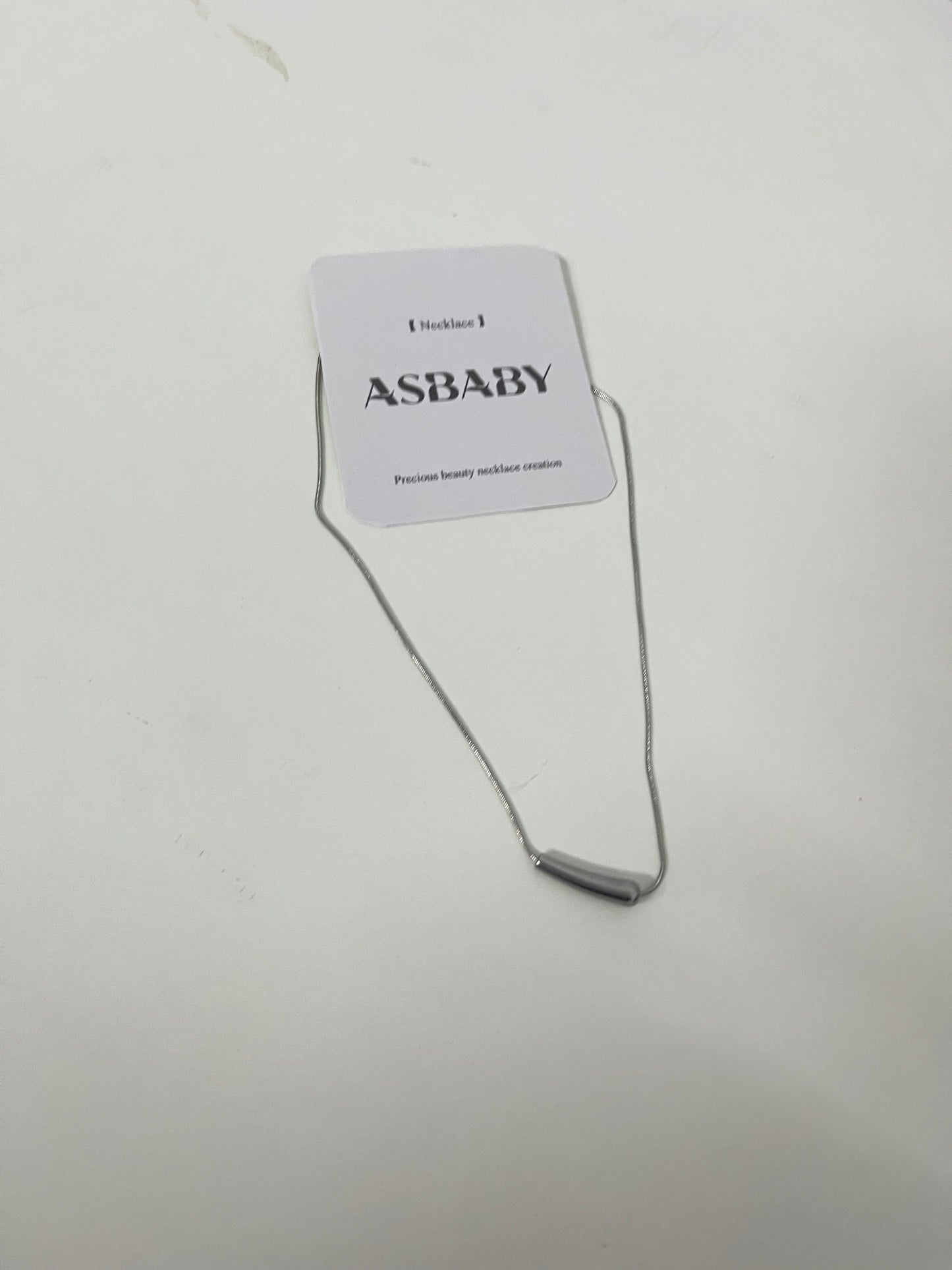 ASBABY Minimalist Silver Tube Necklace: Interpreting Minimalist Aesthetics with Exquisite Craftsmanship, Adding a High-End Highlight to Your Neck