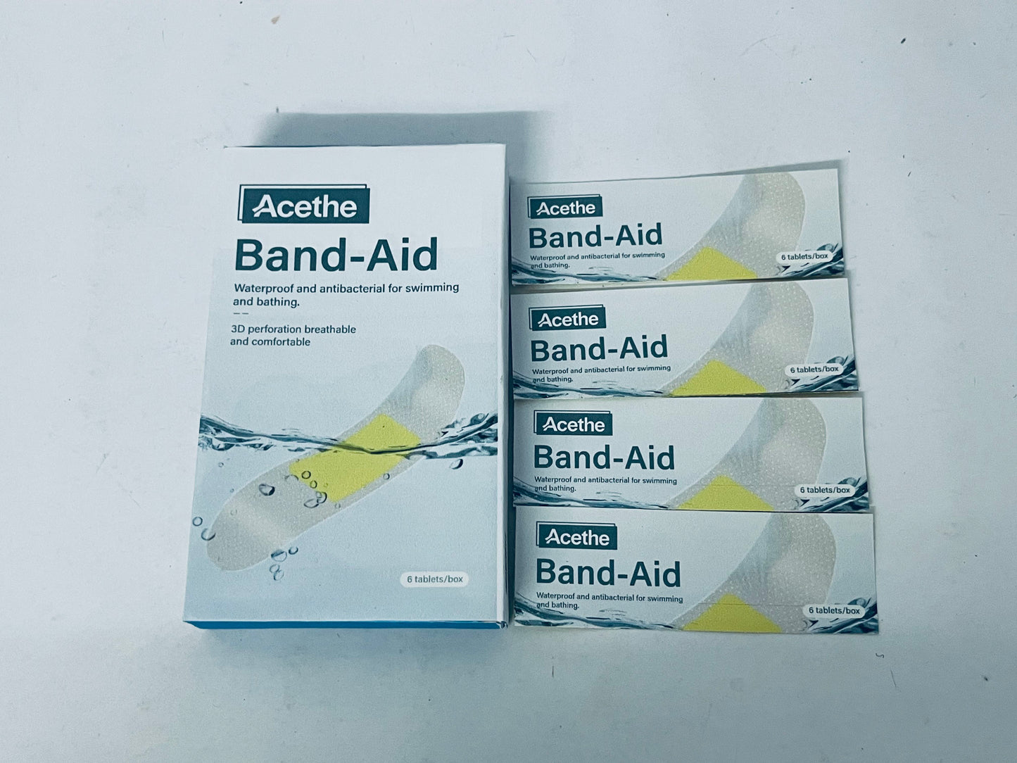 Acethe Waterproof Antibacterial Band-Aid, Designed for Swimming & Bathing | 3D Breathable & Comfortable Fit, Essential for Wound Protection