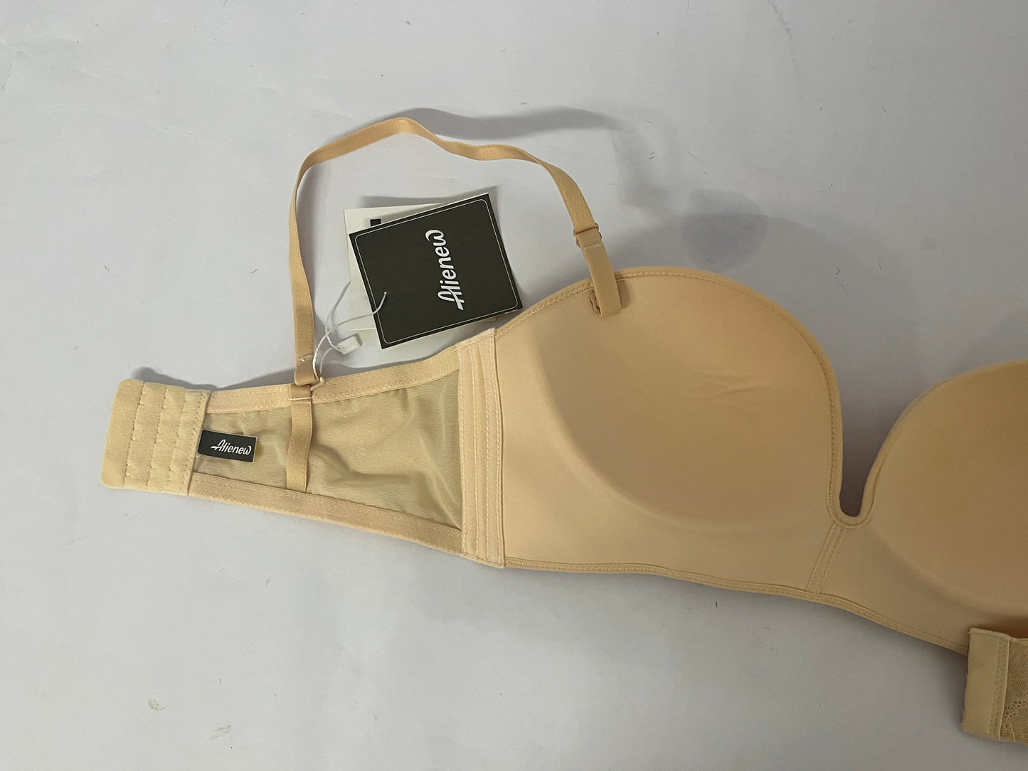 Alienew Women's Push Up Bra Deep V Plunge Underwire T-Shirt Bra Multiway 2 Cups Up