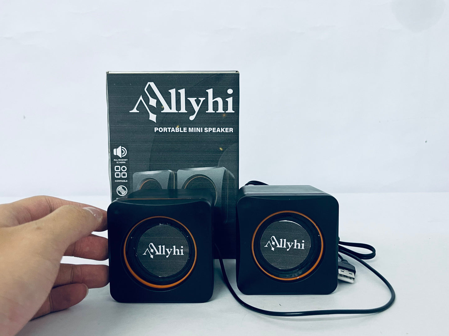 Allyhi Portable Mini Speaker: Compact Size, Stereo Sound, Your On-the-Go Audio Companion