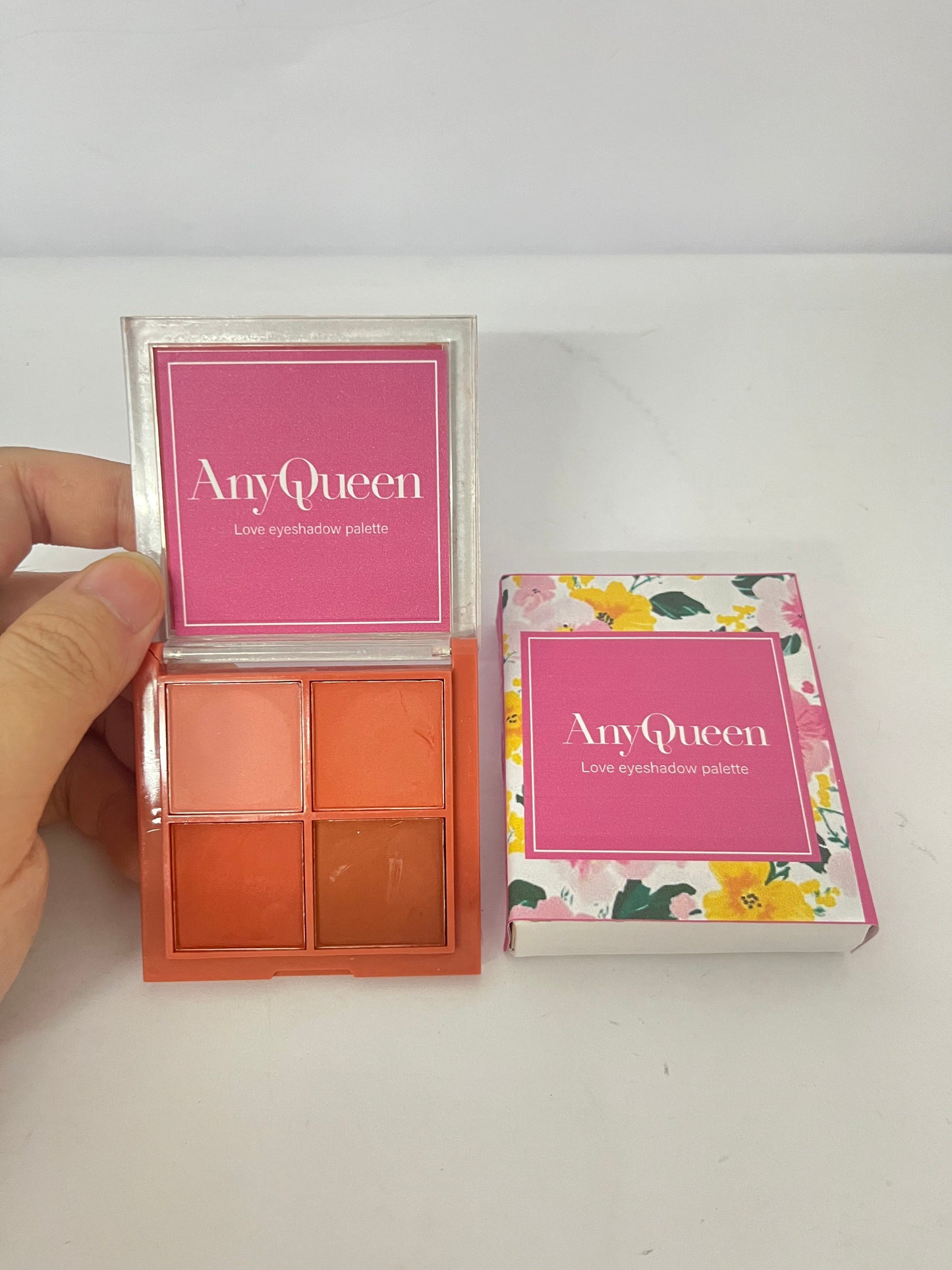 AnyQueen Eyeshadow palettes Makeup, Four pink shades for Beautiful, Long-Lasting Pigment, Lightweight Smooth Powder,Naturing-Looking, Long Lasting
