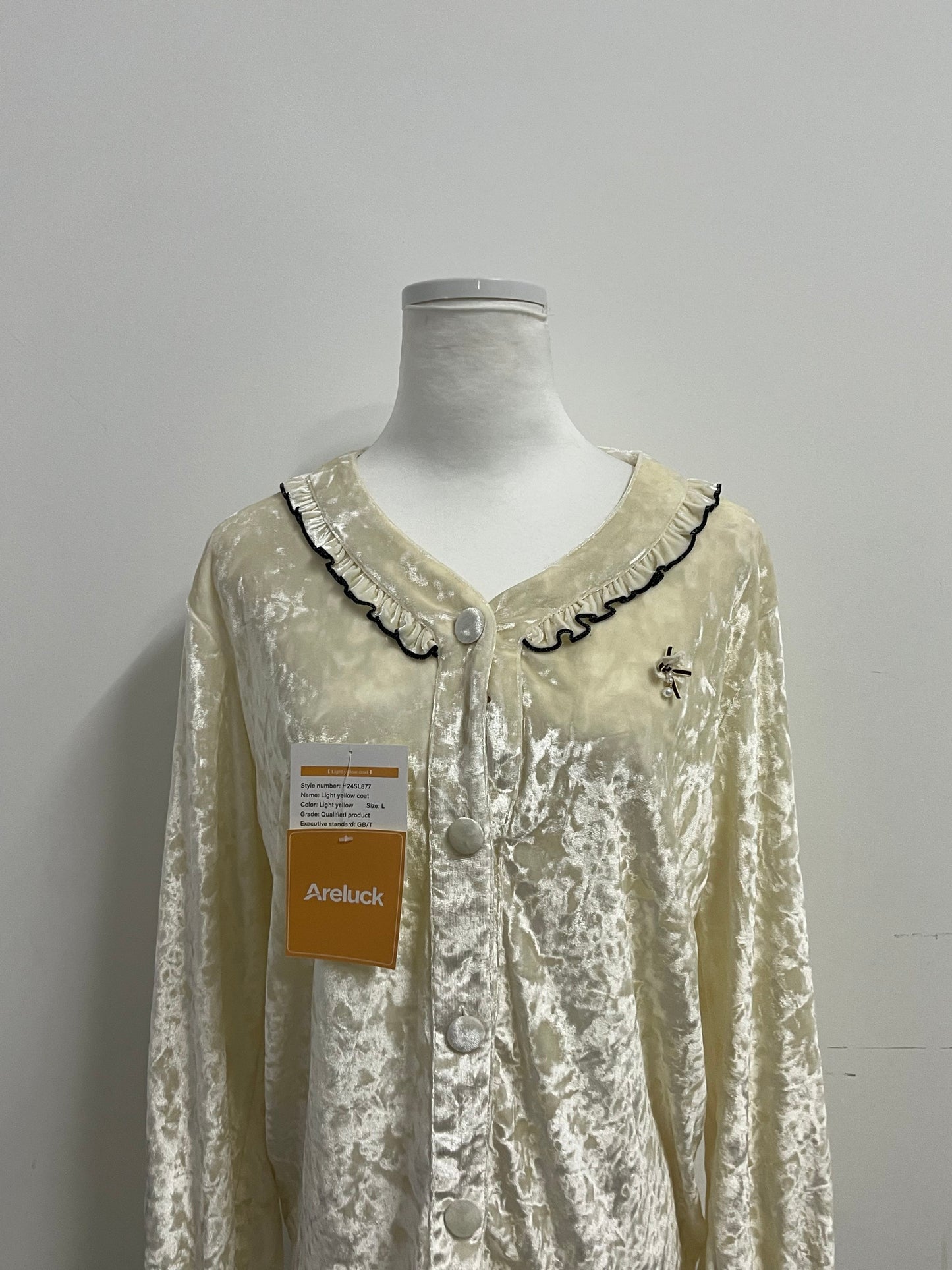 Areluck Velvet French Retro Pajama Top - Create a Light Luxury Home Ritual for You