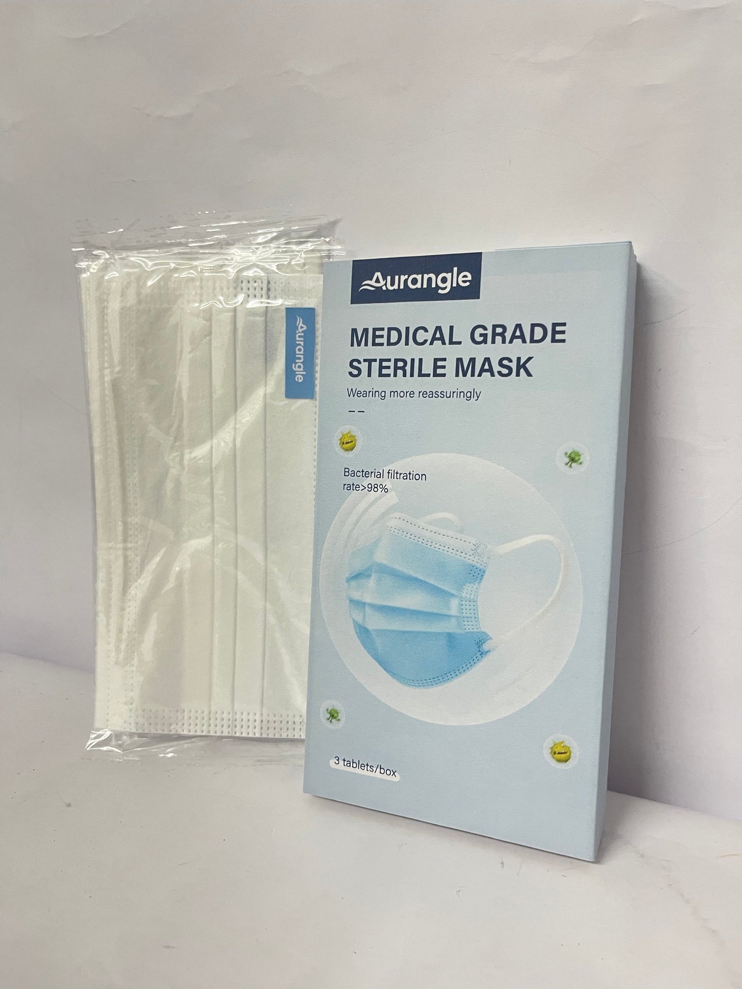 Aurangle Sanitary masks Medical Grade Sterile Mask - Bacterial Filtration Rate >98%, Guard Your Respiratory Health