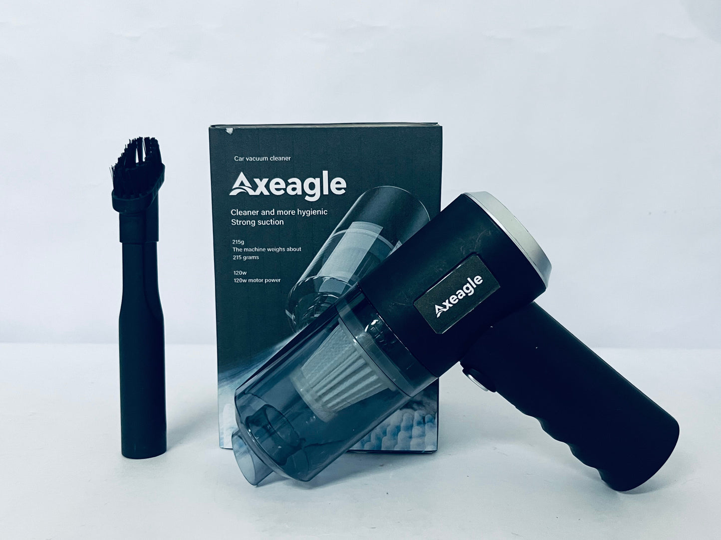 Axeagle Electric vacuum cleaners Handheld Car Vacuum Cleaner, 9000Pa Vacuum Cleaner and Air Duster, 120W High Power Hand Held Vacuum with LED Light and Multi-Nozzles for Car, Home, Office, Pet