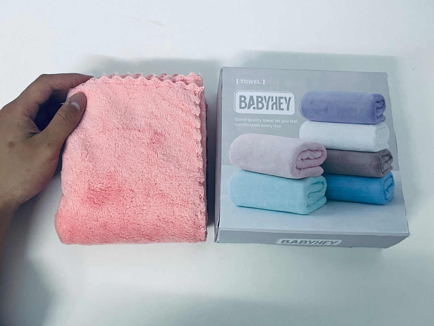 BABYHEY Soft Skin Towels Gift Set High-Density Water Absorption Skin-Friendly Comfort Quality Choice for Daily Care