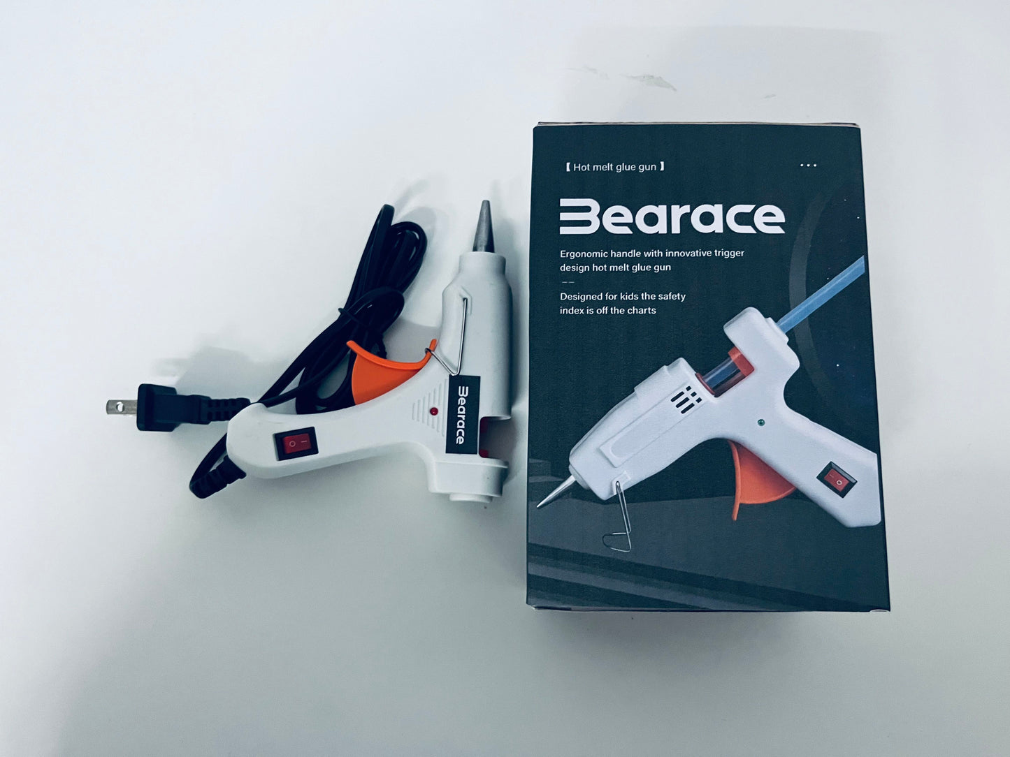 Bearace White Hot Adhesive Guns- Easy Trigger Control for Crafting Needs