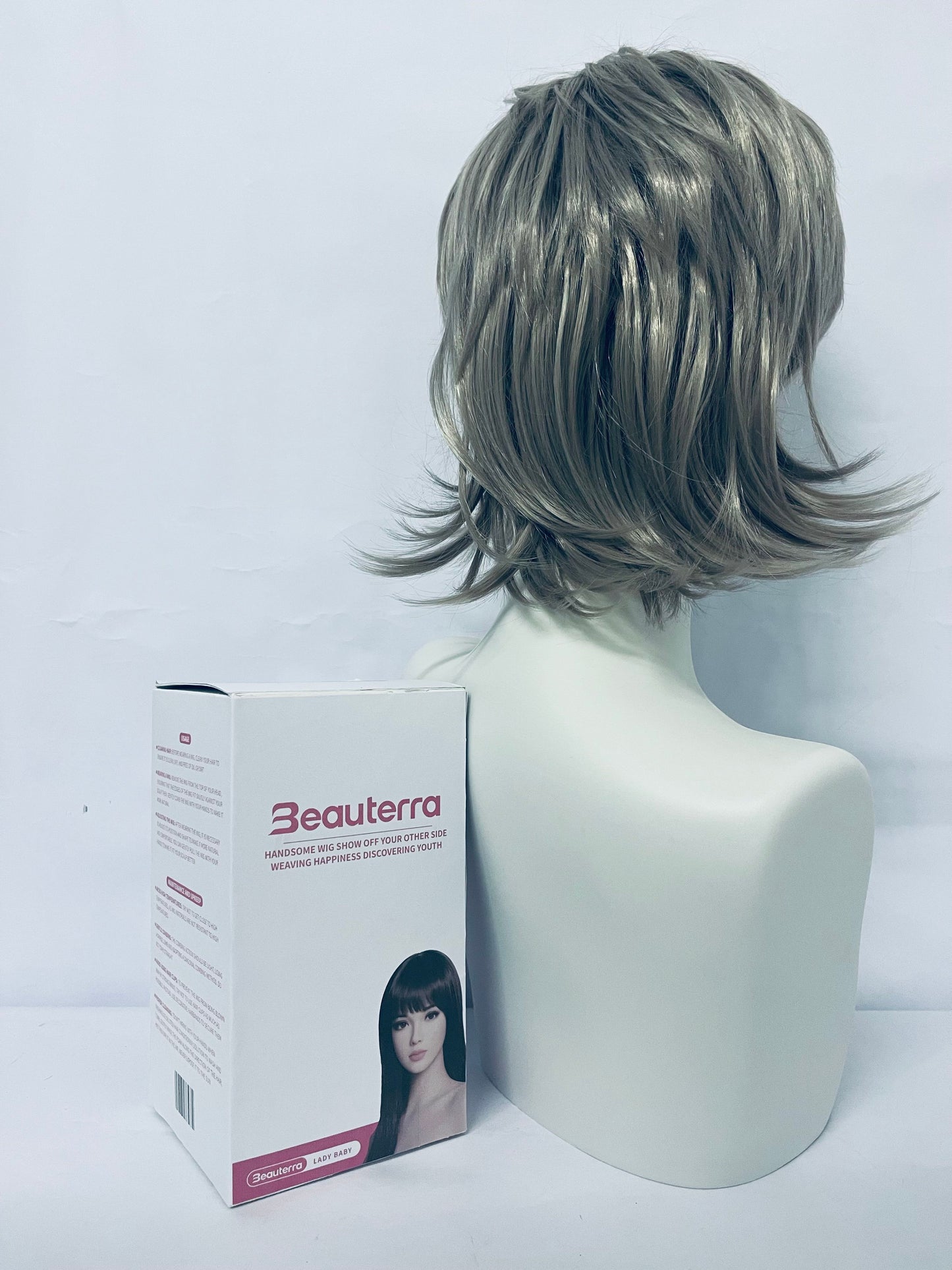 Beauterra Curly High Temperature Fiber Men and Women for Male Party Halloween Short Cosplay Wigs