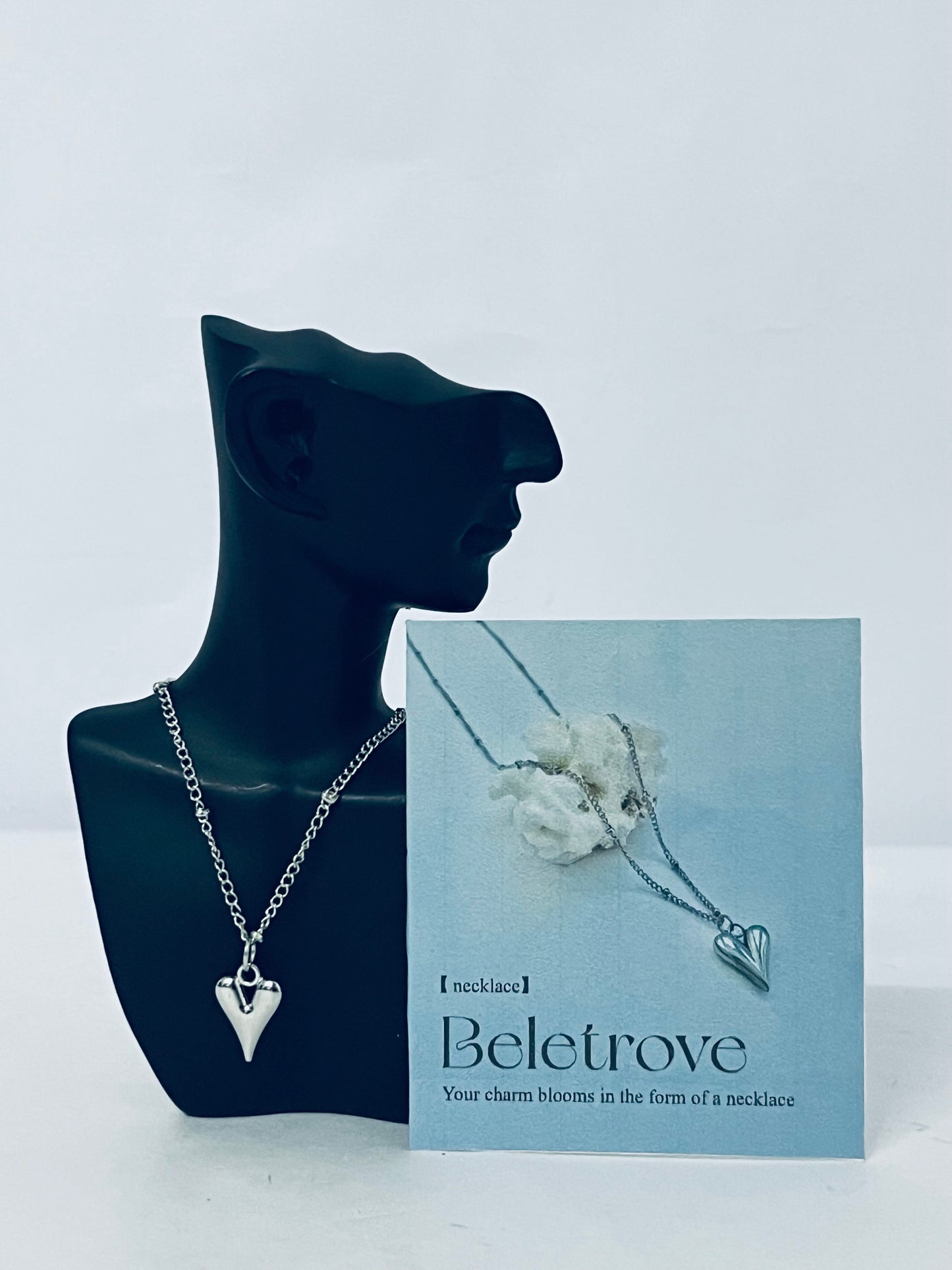 Beletrove Stainless Steel Heart Pendant Necklace - Minimalist Hypoallergenic Charm Jewelry for Women