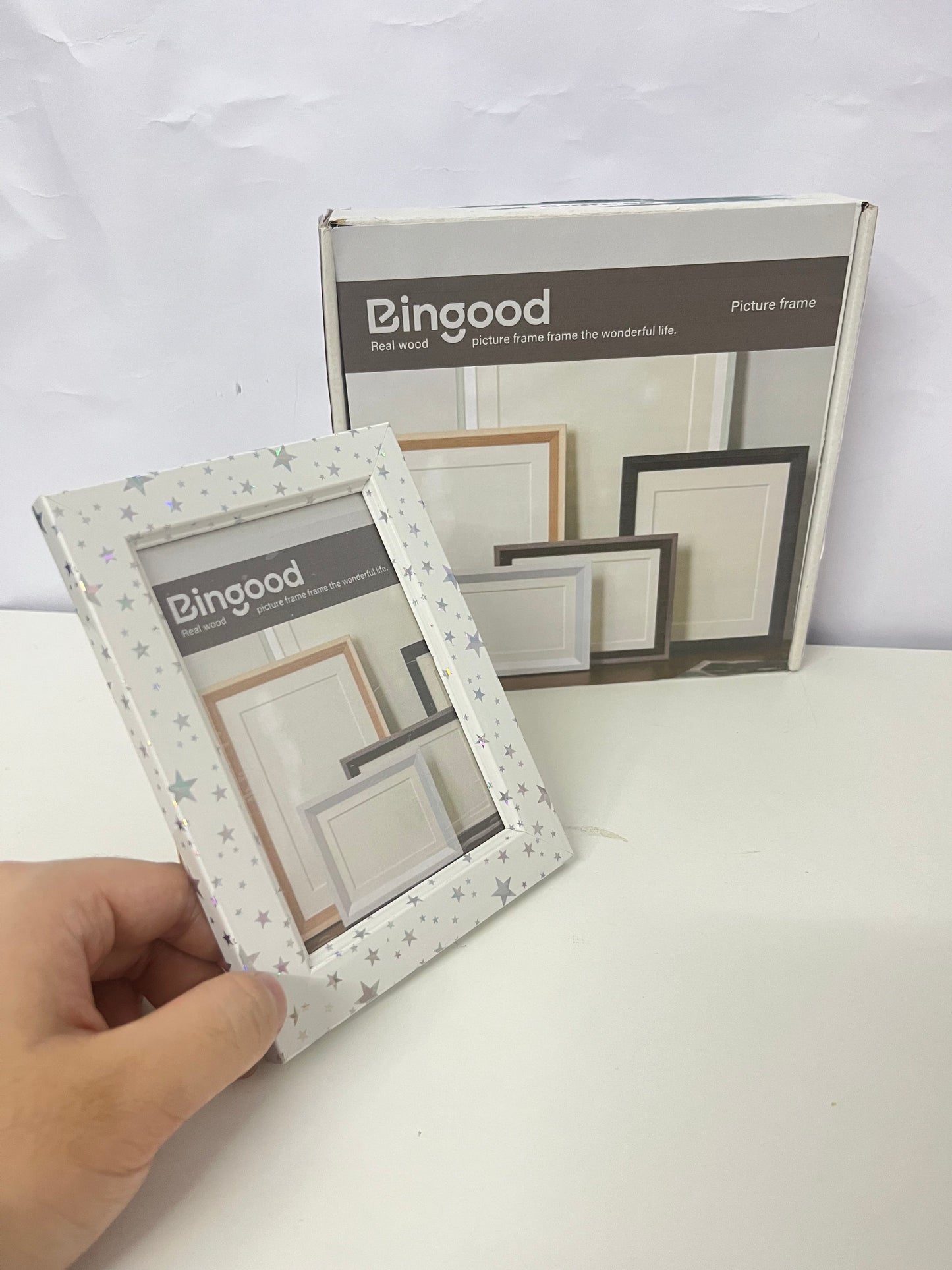 Bingood Solid Wood Picture Frame Outstanding Texture Freeze Beautiful Moments A Warm Carrier for Home and Memories