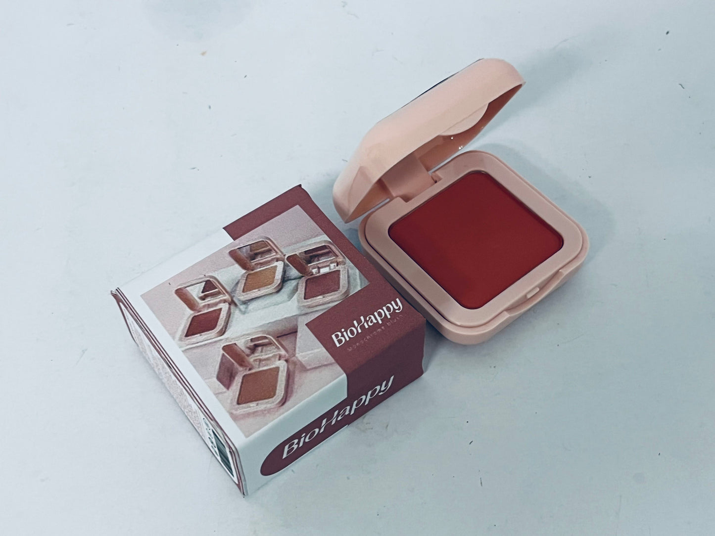 BioHappy Powder Blush Face Makeup, High Impact Buildable Color, Lightweight & Smooth Finish, 004 Rosy Rendezvous