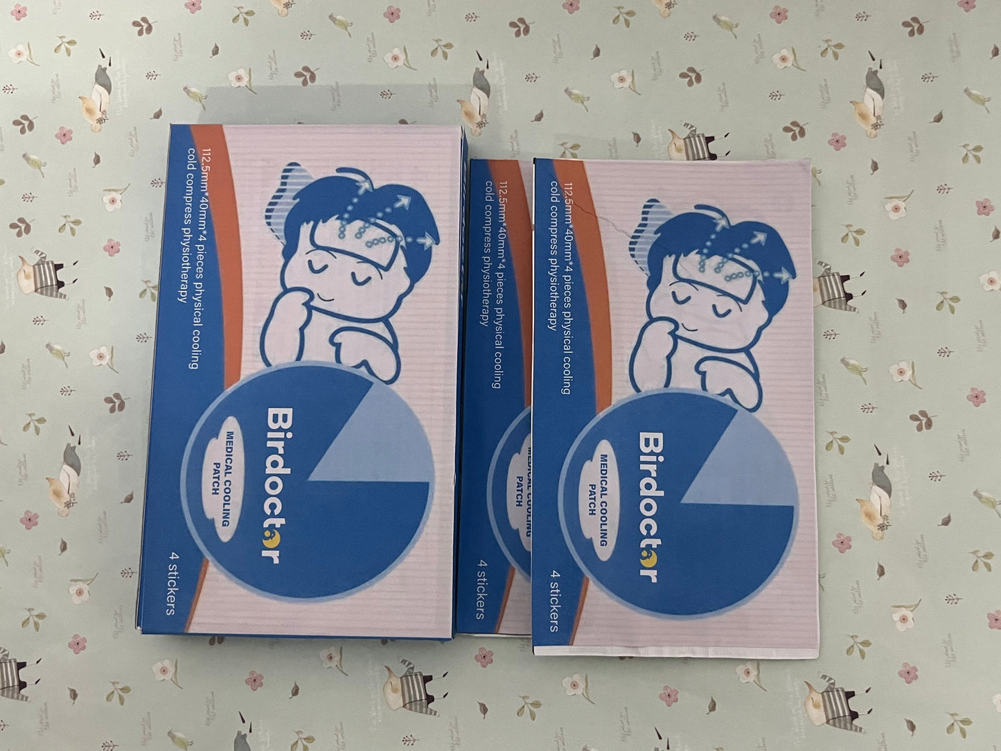 Birdoctor Fever Patch for Kids, 4 Sheets, Fever Reducer, Baby Cooling Pads, Gel Cool Patch for Fever, Headache Relief