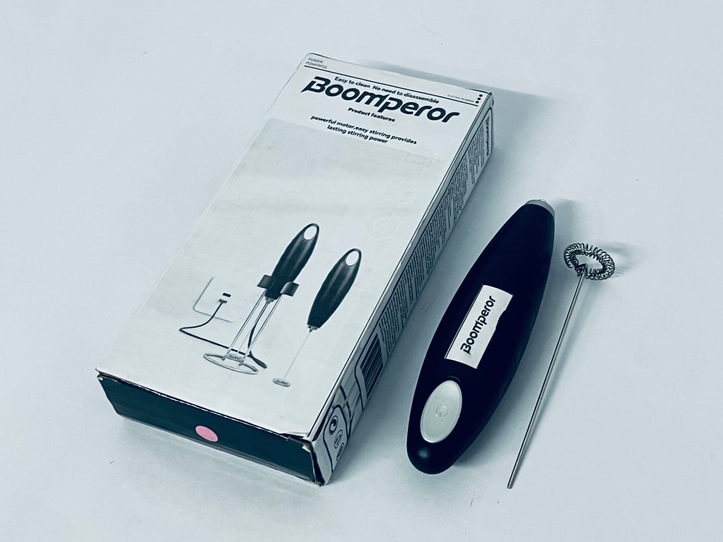 Boomperor Handheld USB Charging Electric Egg Beater Portable Stainless Steel Milk Frother Kitchen Bar Supplies