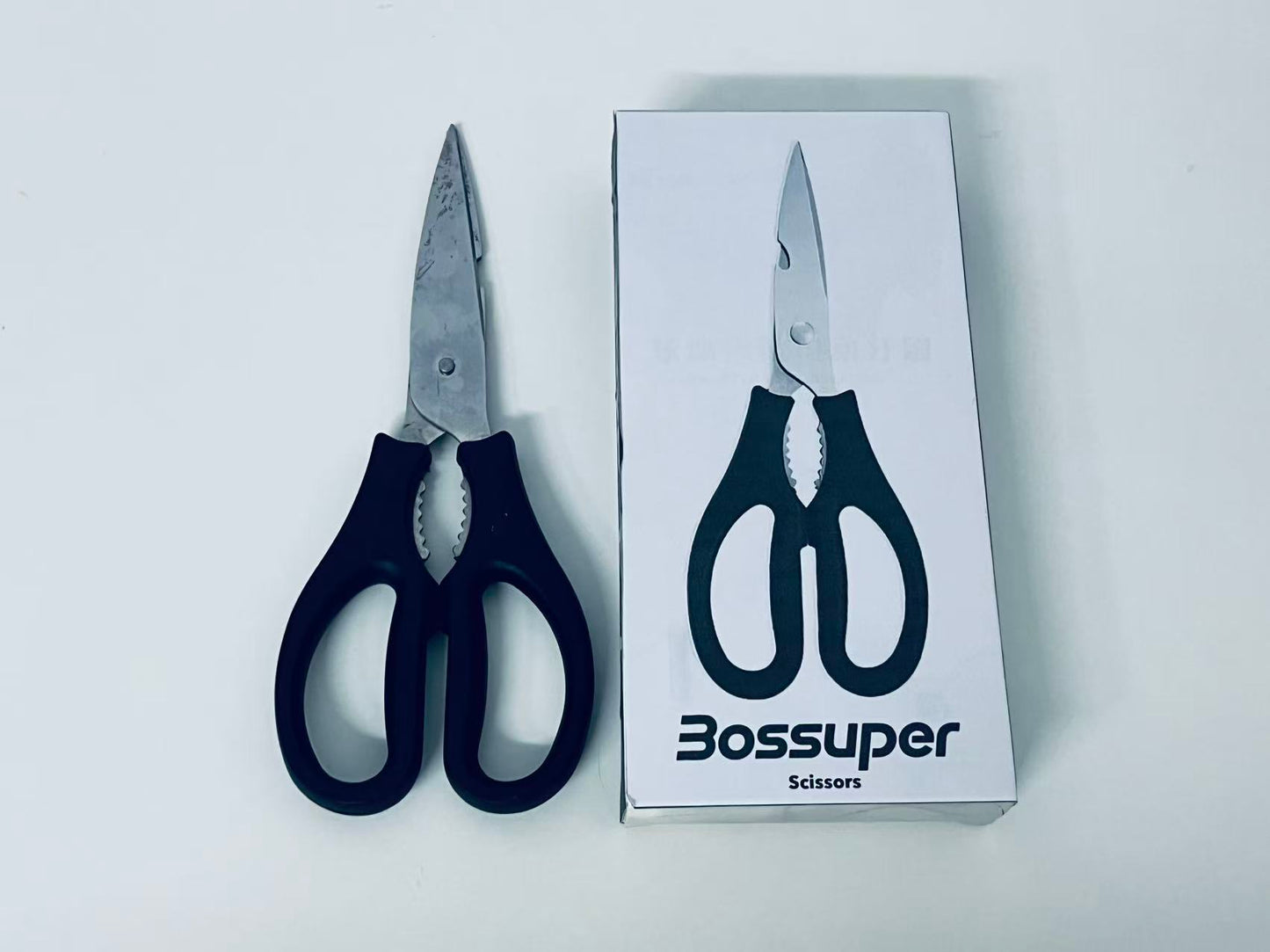 Bossuper Multifunctional Kitchen Scissors, Stainless Steel Heavy-Duty Food Shears, Multi-Purpose Tool for Home Kitchen
