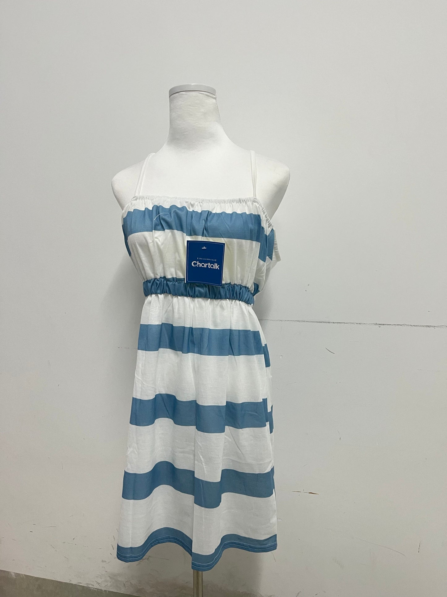Chartalk Dresses Women's Summer Short Dress Spaghetti Strap Ruched Bust Beach Cami Dresses