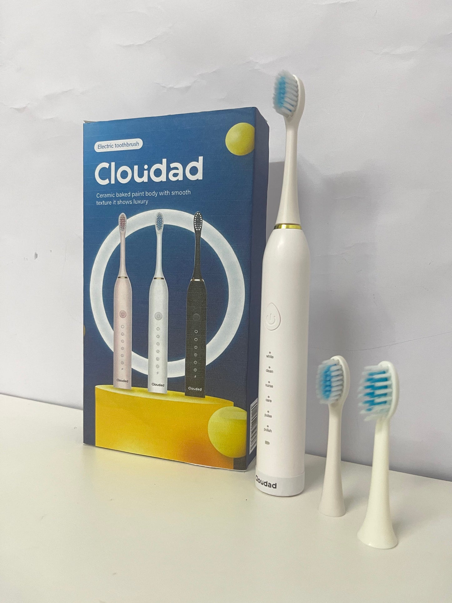 【Cloudad Ceramic-Body Electrical Toothbrush】—— Luxurious & Effective Oral Care Tool