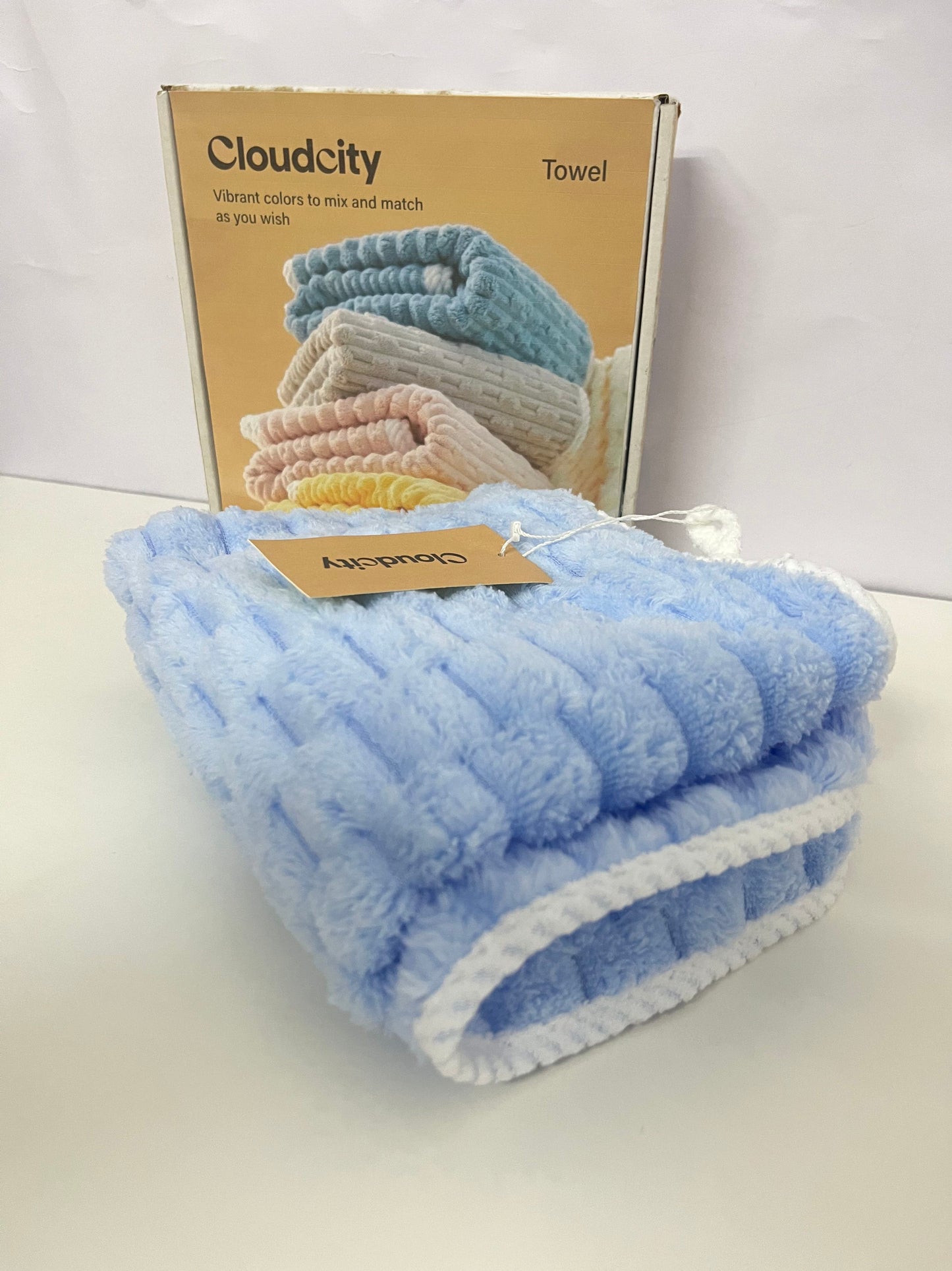 【Cloudcity Plush Ribbed Towel】—— Soft & Colorful Daily Essentials