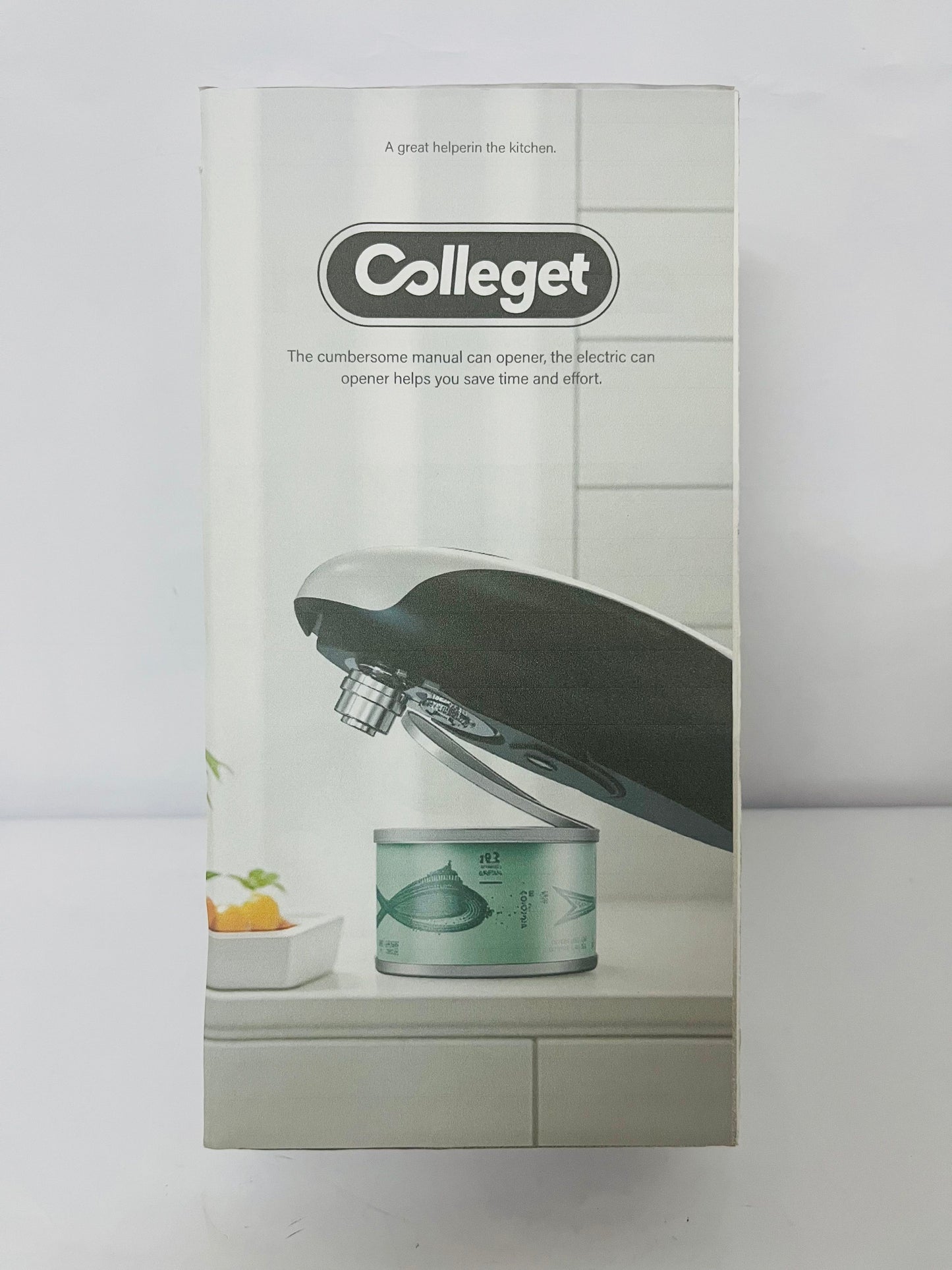 Colleget Kitchen Solution 2.0 Electric Can Opener, opens can with one touch of button, for seniors or arthritis