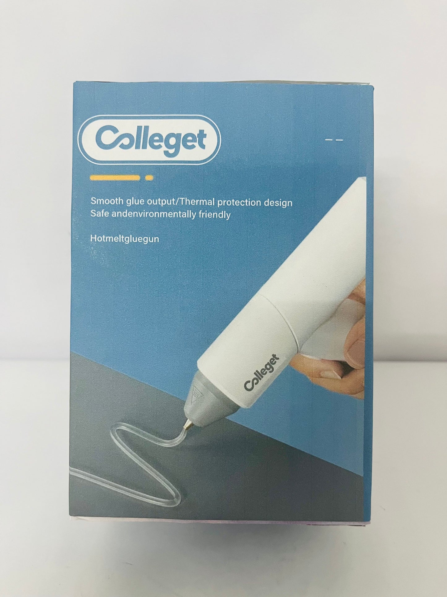 Colleget Cordless Hot Glue Gun Kit, 30s Fast Heating, Mini Glue Gun with 20 Glue Sticks, Compact & Portable with 2500mAh Built-in Battery, Auto Shut-Off, Ideal for DIY, School Crafts & Repairs