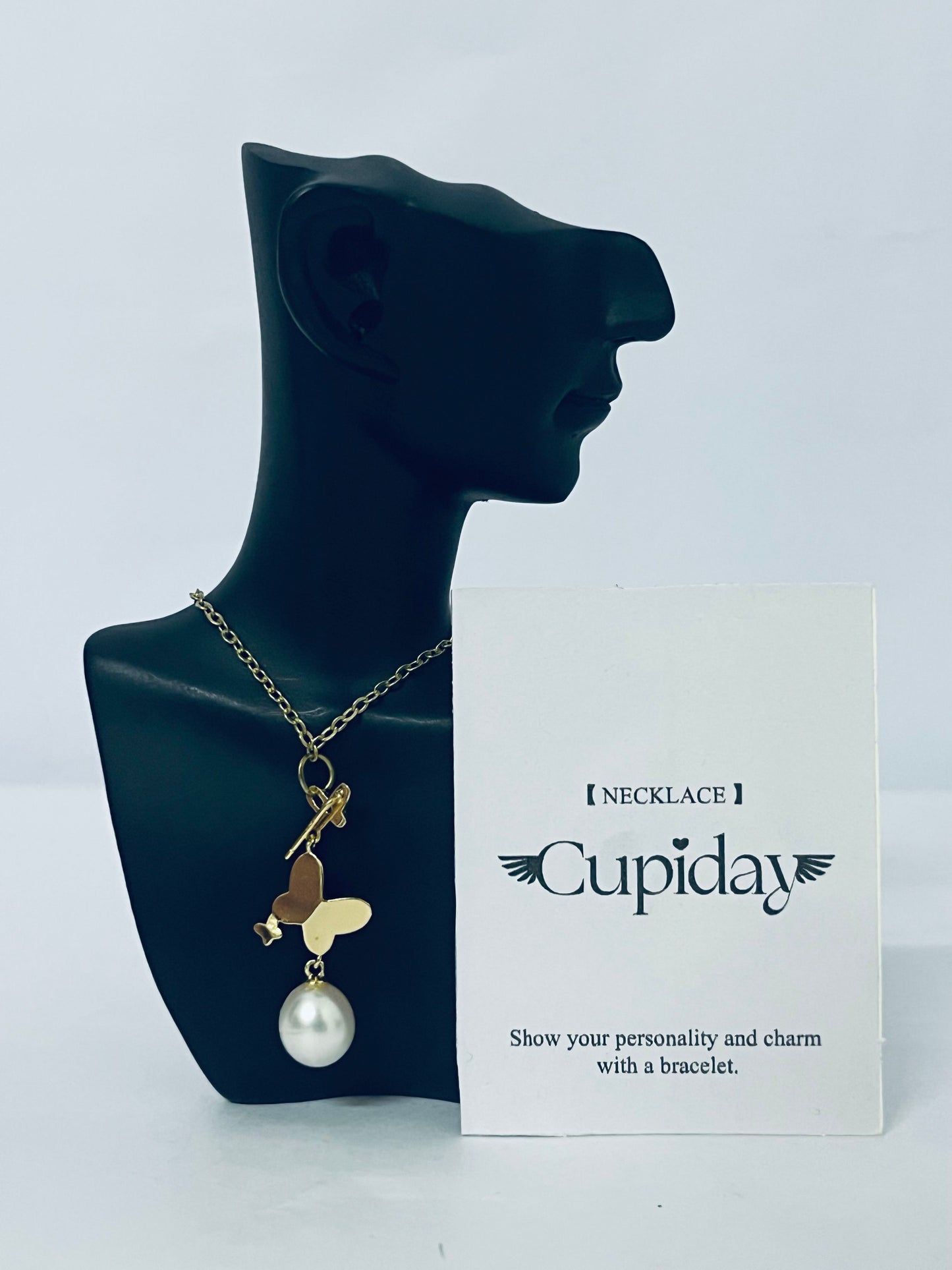 Cupiday Plated Layering Necklaces | Stylish Minimalist Design Pendant Necklaces | Butterfly, Heart, Circle for Women