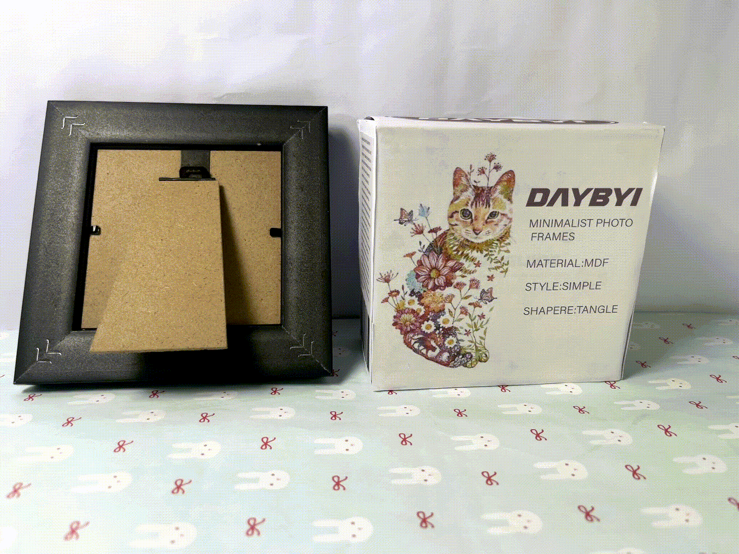 DAYBYI Picture frames 6x6 Ash Brown Picture Frame Resin Shadow Box Photo Frame Wall and Desktop Display, with Plexiglass