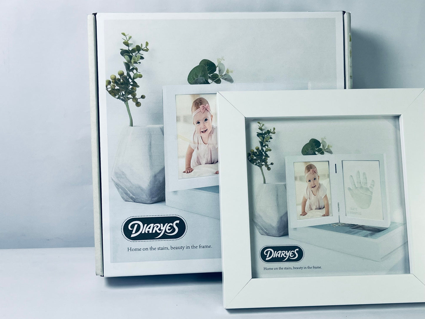 DIARYES 8x10 Picture Frame , 8x10 White Picture Frame Display Pictures 5x7 with Mat or 8x10 Without Mat. Wall Hanging Photo Frame or Tabletop Display Gallery Frame (White)