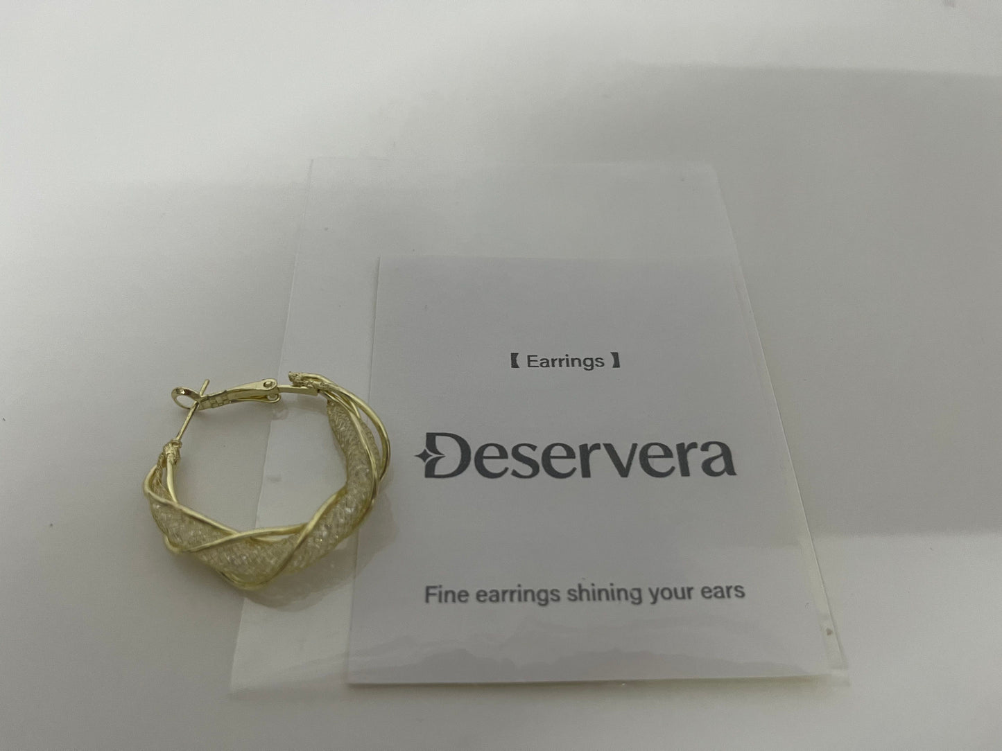 Deservera Woven Gilded Hoop Earrings Retro & Elegant Statement Piece for Outfits