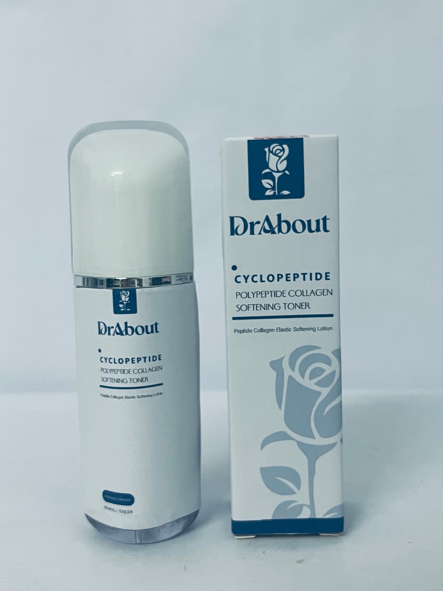 DrAbout Skin care products, namely, non-medicated skin serum Peptide Collagen Booster Toner Serum with Copper Peptides, Niacinamide & Hyaluronic Acid Skin Renewal Boosting Facial Essence for All Skin Types