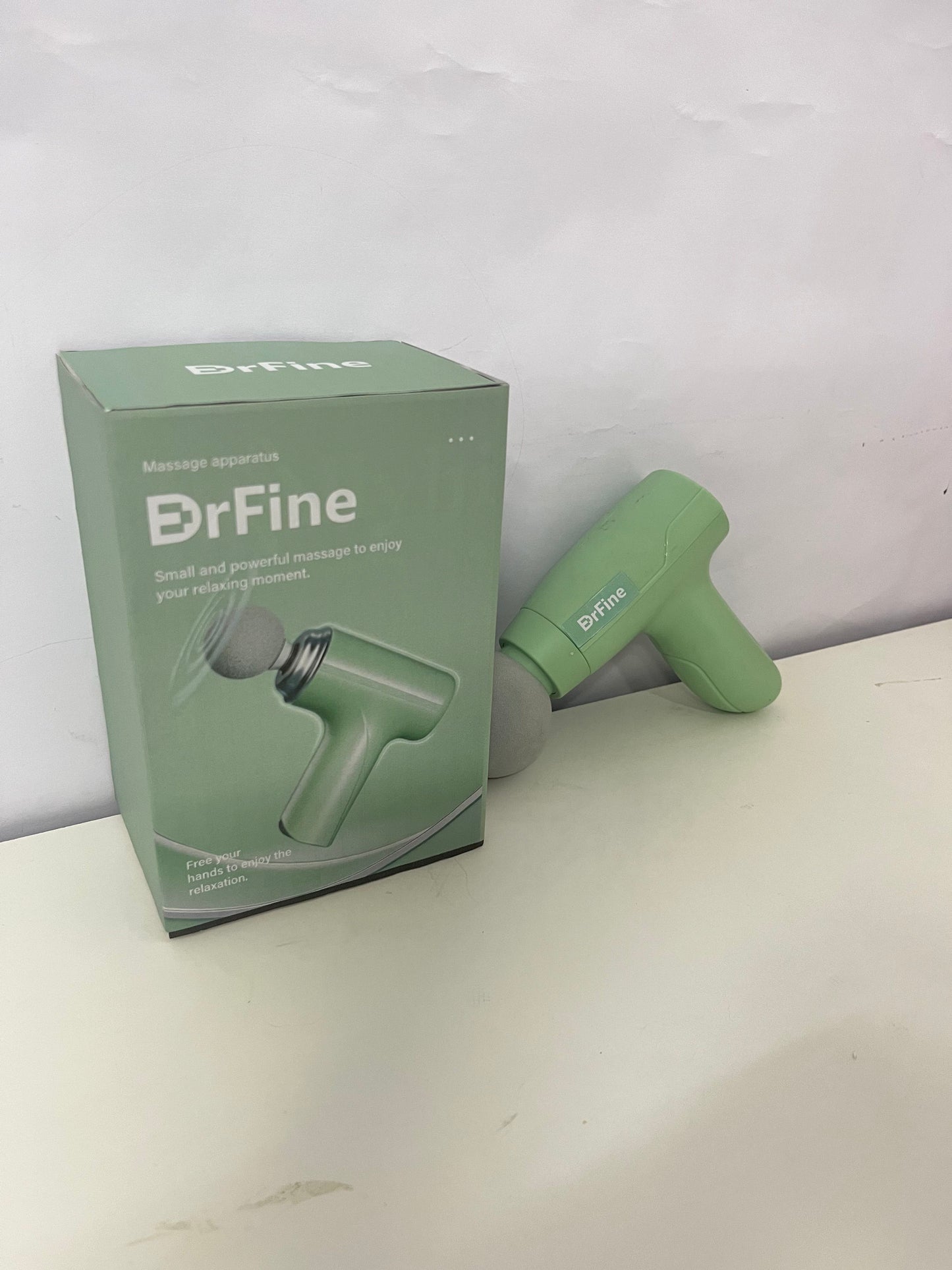 DrFine Green Portable Massage Apparatus - USB Rechargeable Electric Massager for Targeted Muscle Relief (Neck, Shoulders, Back)