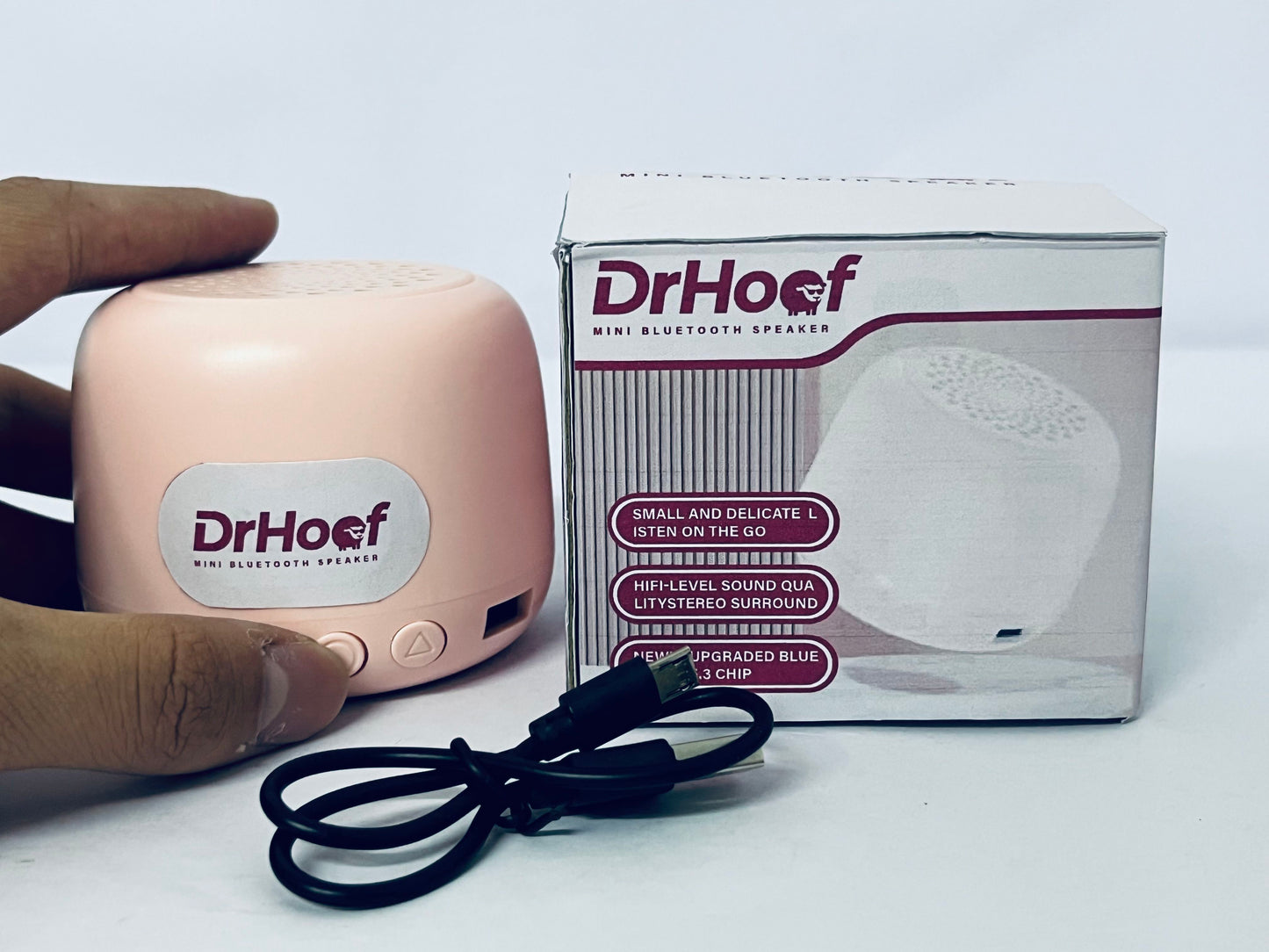 DrHoof Portable Bluetooth Speakers, Wireless IPX5 Waterproof Mini Speaker with Loud Stereo Sound, 20 Hours Playtime, Rechargeable Battery