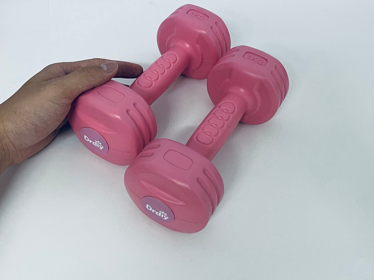 Drdiy 1KG Pink Dumbbells Set - Home Body-Building Apparatus