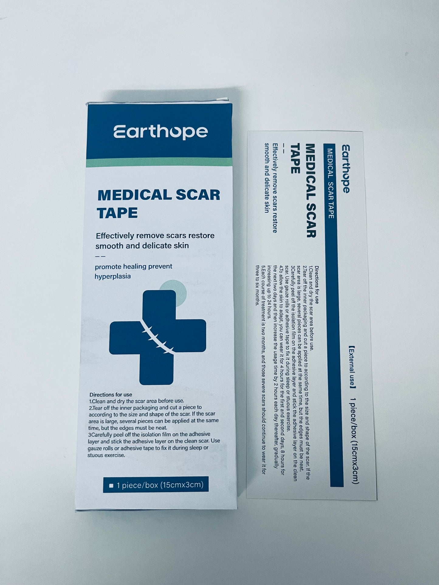 Earthope Medical Scar Tape 15×3CM Large Size Scar Reduction & Hypertrophy Prevention A Reliable Choice for Post-Operative Repair