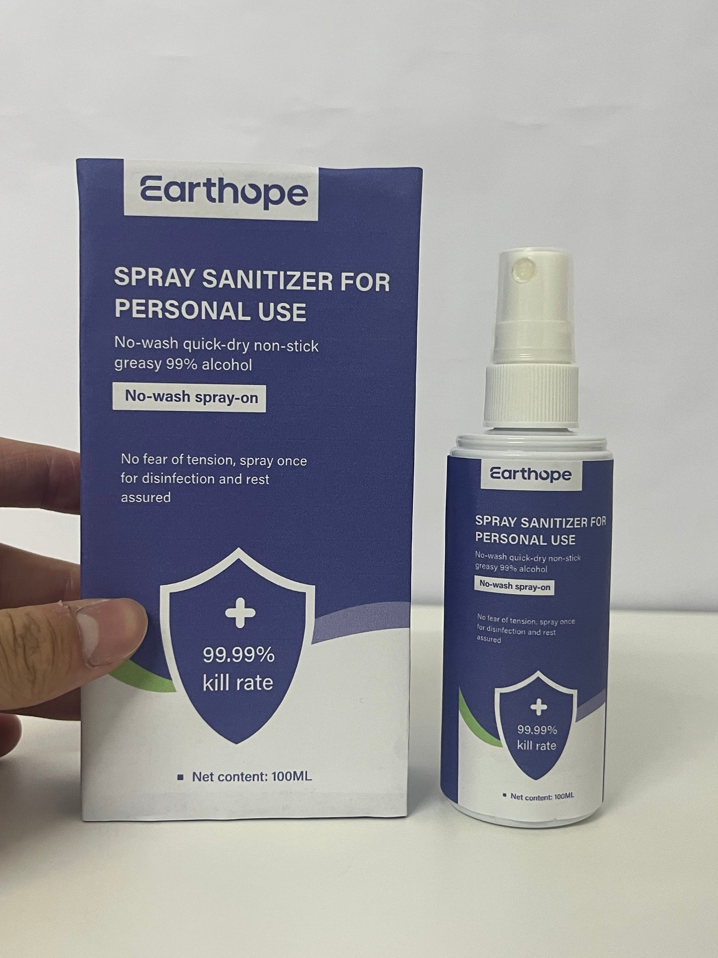 Earthope Personal Portable Sanitizer Spray 99% Alcohol Formula No-Wash Quick-Dry A Reliable Companion for Daily Protection