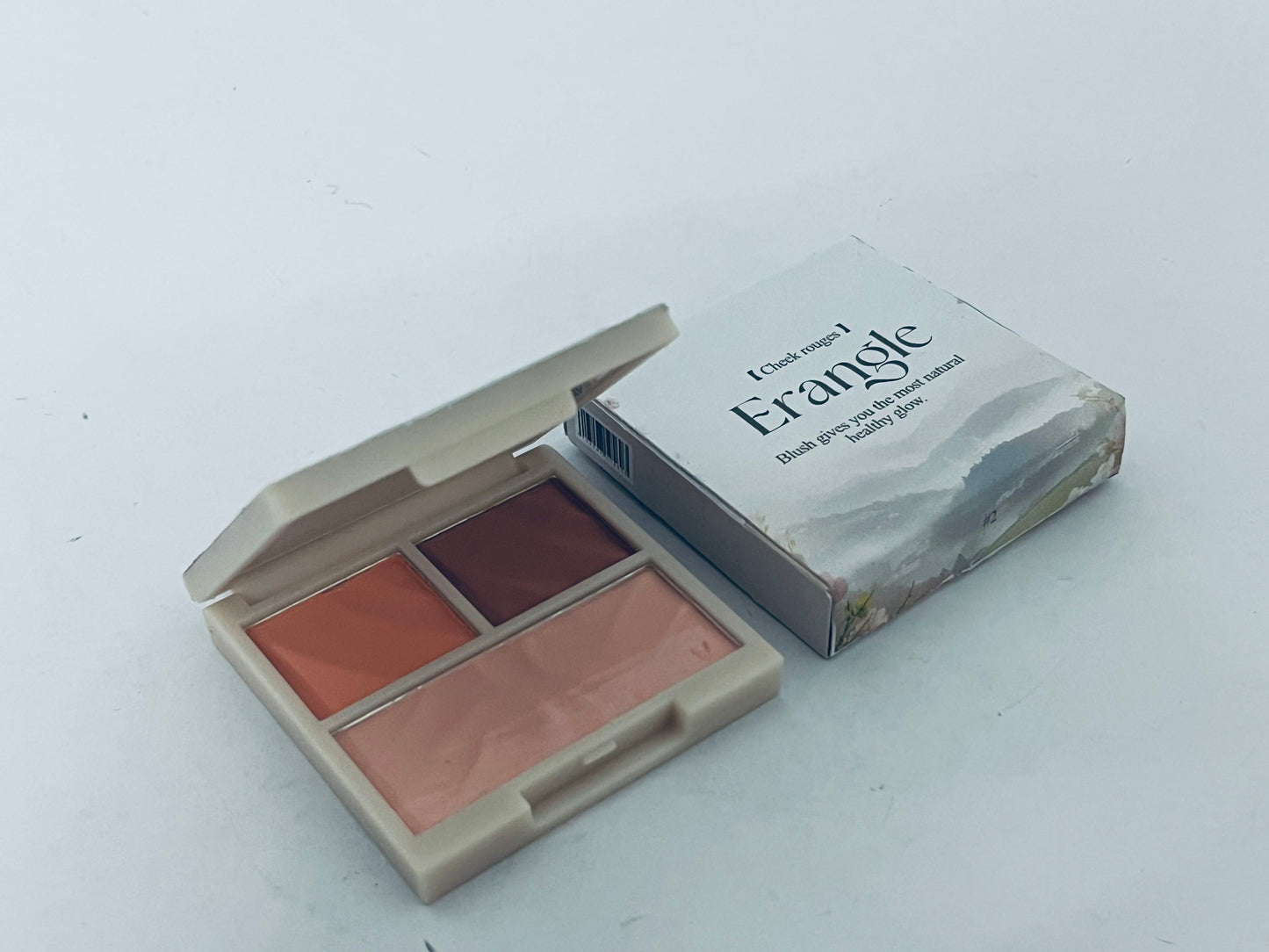 Erangle 3-Color Cream Blush Palette - Blendable Multitone Cheek Tint for Natural Healthy Glow, Buildable Pigment