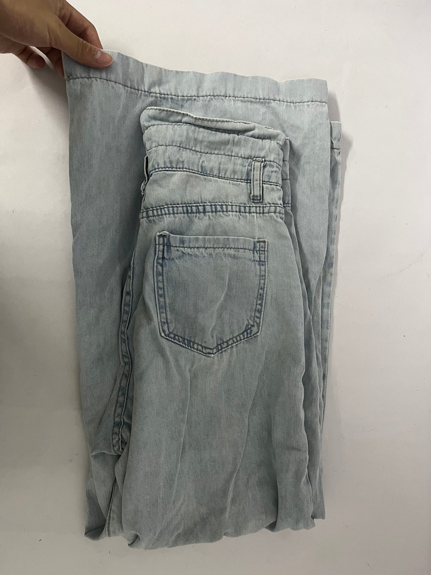 Eurypterid Jeans Light Blue Washed Drawstring Jeans - A Dual Fusion of Comfort and Trend, Redefining Your Daily Dressing Style