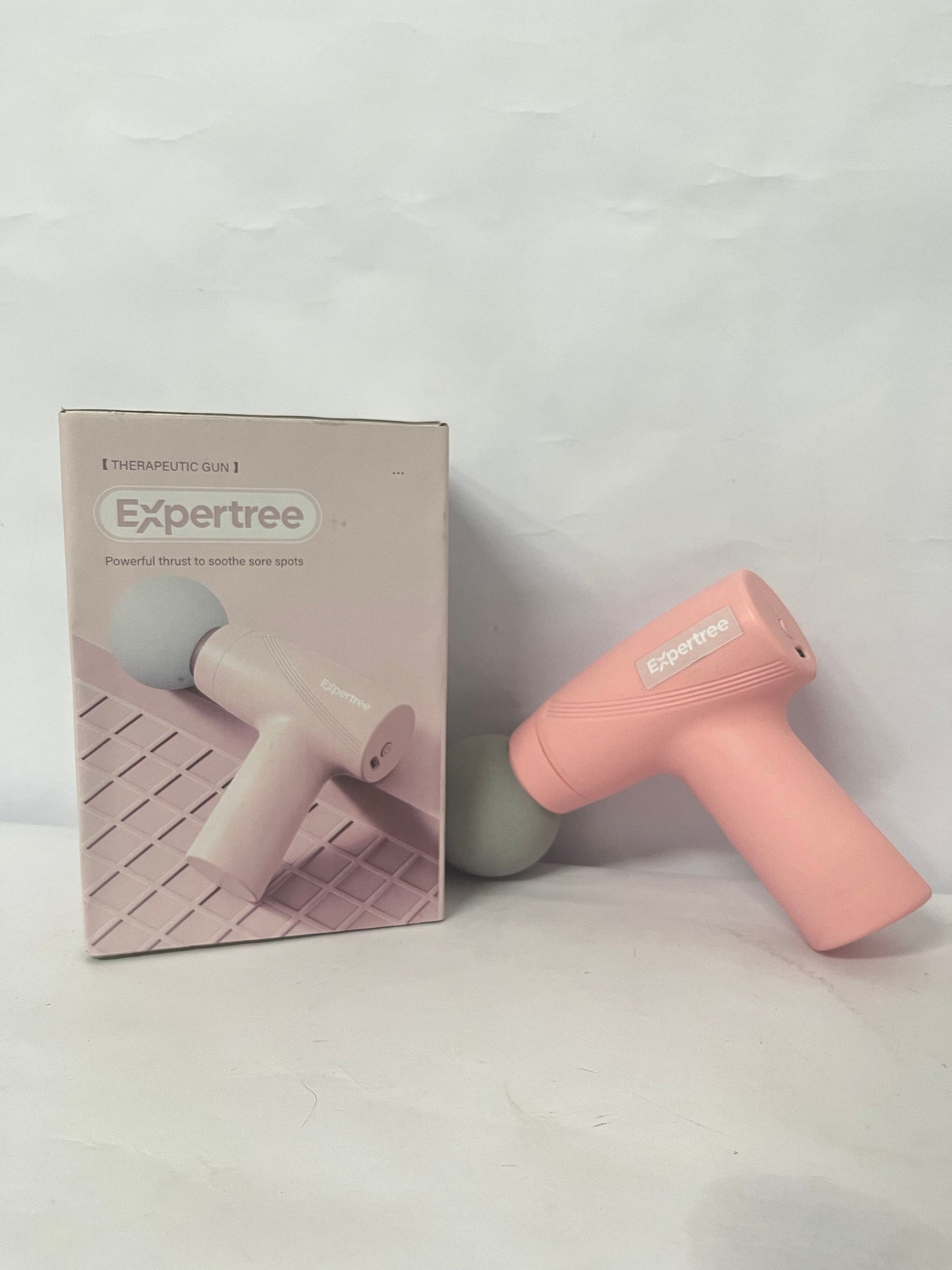 Expertree Mini Massage Gun - Portable Muscle Therapy Deep Tissue Percussion Massager for Athletes, Pain Relief & Recovery, Quiet Technology, 6 Attachments, for Men & Women, Pink